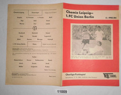 Fußball Programm 6-1983/84 Chemie Leipzig - 1. FC Union Berlin, 17. Dezember 1983 - Sport