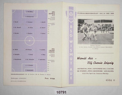 Fußball Programm Nr. 6516 Wismut Aue - BSG Chemie Leipzig, 02. September 1983 - Sport