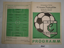 Programmheft: BSG Leipzig - FC Vorwärts Frankfurt/Oder Aufstiegsspiel Zur Oberliga, Sonntag Den 6. Mai 1979 Georg-Schwar - Sport