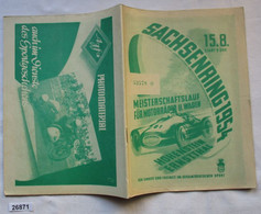 Offizielles Programm Internationales Sachsenring-Rennen Hohenstein-Ernstthal 15. August 1954 - Sport