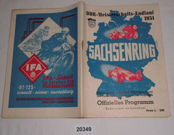 DDR-Meisterschafts-Endlauf 1951 Sachsenring - Offzielles Programm - Sport