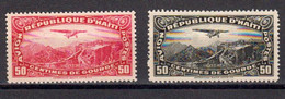Haïti 1937 Poste Aerienne Yvert 9 / 10 * Neufs Avec Charniere - Haiti