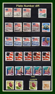 Collection USA Plate Number Obl. Diff. (N°) - Ruedecillas (Números De Placas)