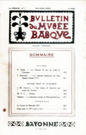 B. MUSEE BASQUE 1932 N°3/P.ANNE:OISEAUX /NOGARET:CHATEAUX P.BASQUE/AZCONA PLAQUE ARIZCUN/URBERO SEBAST. DEL CANO - Pays Basque