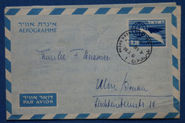 Y17 ISRAEL  BELLE  LETTRE AEROGRAMME    1961     POSTE AERIENNE  POUR LIECHTENSTEIN EUROPE   + AFFRANCH.PLAISANT - Poste Aérienne