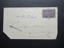 Guatemala 1897 UPU Ganzsachen Umschlag Violetter Stempel L1 Via New Orleans Und Impresos Nach Hamburg - Guatemala