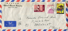 TAIWAN LETTRE PAR AVION DEPART MUCHA 1-4-71 TAIWAN CHINA POUR LA FRANCE - Storia Postale