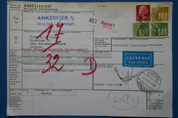 Y17  DANEMARK  BELLE  LETTRE CARTE    1977   PAR AVION  RINGSTED POUR BELGIUM     + AFFRANCHISSEMENT V INTERESSANT - Covers & Documents