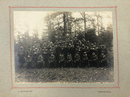 Photographie Ancienne D'un Groupe De Militaires Du 54e Régiment Guerre 14-18 WW1 Photographe Duclos à Pierrefonds - Oorlog, Militair