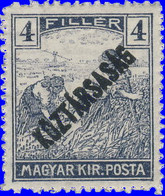Hongrie 1918. ~  YT 200* (par 4) - 4 Fi. KOZTARSASAG - Unused Stamps