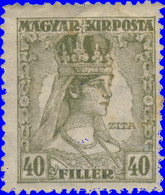 Hongrie 1918. ~  YT 191* - 40 Fi. Reine Zeta - Unused Stamps
