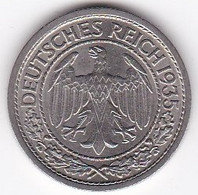 50 Reichspfennig 1935 F Stuttgart, En Nickel - 50 Reichspfennig