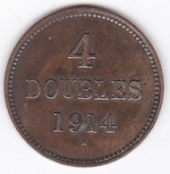 Guernesey 4 Doubles 1914 H Bronze KM# 13 - Guernsey