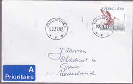 Zweden 1992, Letter To Netherland, Birds - Lettres & Documents