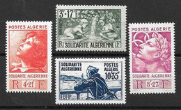 ALGERIE Française : Série "Solidarité" 249 à 252 Neuve ** MNH (cote 20,00 €) - Unused Stamps