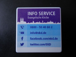 Magnet, "INFO SERVICE" Von Der Evangelischen Kirche - Sonstige & Ohne Zuordnung