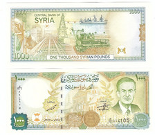 Syria - 1000 Pounds 1997 Pick 111c UNC Lemberg-Zp - Syria
