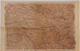 Militaria.carte Géographique.invasion Allemande 1914-18.le Front De Soissons à Nancy.Pont à Mousson.Saint-Mihiel.Verdun. - Documenti