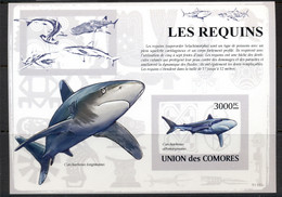 Comoro Is 2009 Marine Life, Sharks MS IMPERF MUH - Comores (1975-...)