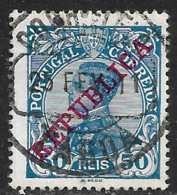 Portugal – 1910 King Manuel II 50 Réis Used Stamp Beautiful TABOA Cancel - Gebraucht