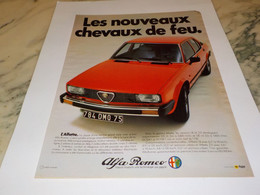 ANCIENNE PUBLICITE VOITURE ALFA ROMEO ALFETTA  1981 - Voitures