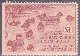 UNITED STATES   SCOTT NO  RW8    USED     YEAR  1941  STRAIGHT EDGE--DISCOUNTED IN PRICE - Duck Stamps