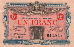 Billet De UN FRANC 6 E émis. Série 388 Des Chambres De Commerce De TOULON & Du VAR (Provence-Alpes-Côte-d'Azur) - Chamber Of Commerce