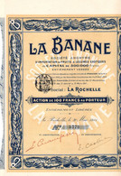 LA BANANE - LA ROCHELLE - IMPORTATION DE FRUITS ET LEGUMES EXOTIQUES - 30 Mai 1911 - Railway & Tramway
