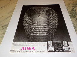 ANCIENNE PUBLICITE SOUS LE CHARME HIFI AIWA 1986 - Andere Toestellen