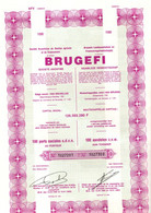 100 Parts Sociales De La Société Bruxelloise De Gestion Agricole Et De Financement BRUGEFI - 1983. - Landbouw