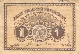 Estonia 1 Mark Geldschein, 1919 VF/F (III) - Estland