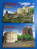 Lot Of 2 Albanian Cities Kruja, Durres Fridge Magnets Souvenirs - Magnets
