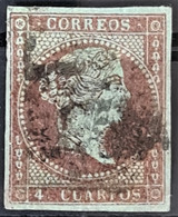 SPAIN 1855 - Canceled - Sc# 37c - 4c - Usados