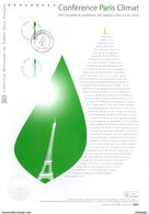 🗽 " COP 21 A PARIS / TOUR EIFFEL " Sur Document Philatélique Officiel De 2015. N° YT 5012 Parfait état DPO - Protection De L'environnement & Climat