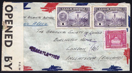 1942 COVER MARACAIBO VENEZUELA TRANSATLANTIQUE To GEOLOGICAL SOCIETY LONDON - ENGLISH CENSOR 413 - Venezuela