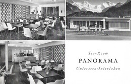 INTERLAKEN → Werbekarte Tea - Room Panorama Unterseen-Interlaken Ca.1960 - Unterseen