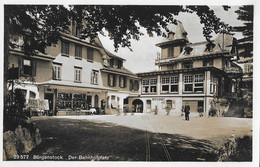 BÜRGENSTOCK → Belebter Bahnhofplatz, Fotokarte Ca. 1940 - Autres & Non Classés