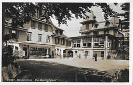 BÜRGENSTOCK → Belebter Bahnhofplatz, Fotokarte Ca. 1940 - Other & Unclassified