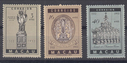 Portugal Macao Macau 1952 Mi#388-390 Mint Hinged - Nuovi