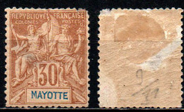 MAYOTTE - 1892 - Navigation And Commerce - 30c Brn, Bis - MH - Ungebraucht