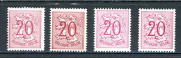 BE   851 - 851a - 851P2 - 851P6   XX   ---  Les Deux Nuances Et Deux Papiers--  Très Frais - 1951-1975 Heraldischer Löwe (Lion Héraldique)