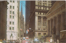 CARTOLINA  WALL STREET,NEW YORK CITY,NEW YORK,STATI UNITI,VIAGGIATA 1970 - Wall Street