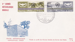Enveloppe FDC 611 612 6ème Journée Météorologique Mondiale - Storia Postale