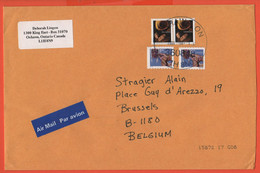 CANADA - 2003 - 2 X 25 + 2 X 1,25 - Medium Envelope - Viaggiata Da Oshawa Per Brussels, Belgium - Brieven En Documenten