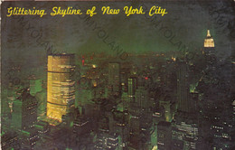 CARTOLINA  NEW YORK CITY,NEW YORK,STATI UNITI,SHOWING CHRYSLER,PAN-AM AND EMPIRE STATE BUILDING,VIAGGIATA 1968 - Viste Panoramiche, Panorama