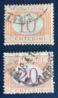 1870 - Italia -Regno - Segnatasse - 10 Cent +  20 Cent - Usato - A1 - Taxe