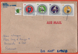 CANADA - 2005 - 1,40 + 4 X 50 NHL - Medium Envelope - Viaggiata Da Edmonton Per Brussels, Belgium - Cartas & Documentos