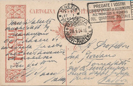 REGNO - INTERO POSTALE MICHETTI 30c CON TASSELLO PUBBLICITARIO TACCHI  PIRELLI 28.01.1924 - A52 - Stamped Stationery