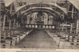 Oceanie -   Mission Des Salomon  Septentrionales - Chapelle Du Village  Gagan Ornee Par Les Indigenes Le Jour De Paques - Salomon