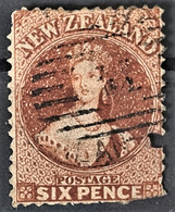 NEW ZEALAND 1864 - Canceled - Sc# 29B - 6d - Damaged On Lower Right Corner - Usados